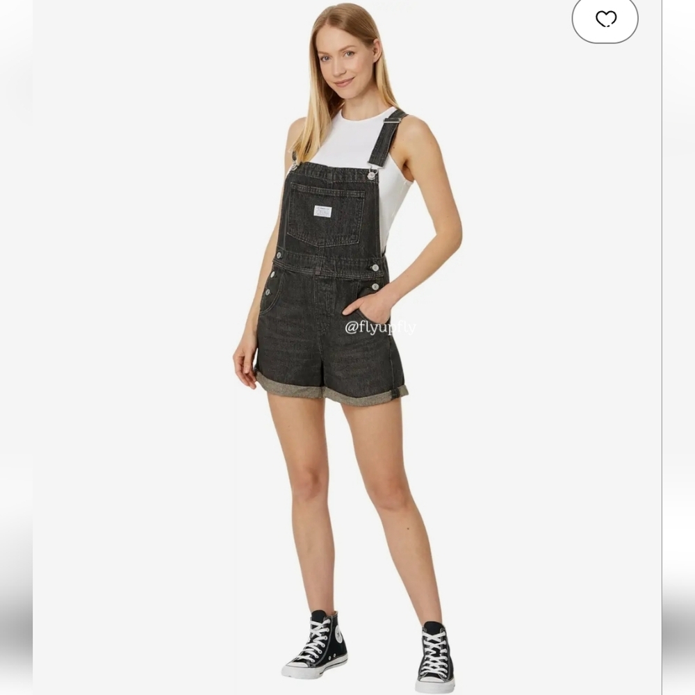 Levi's Vintage Denim Shortalls Short Overalls - Picture 8 of 10